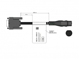 Adapterkabel USB2CAN Hirschmann-Stecker 48V 36982-5